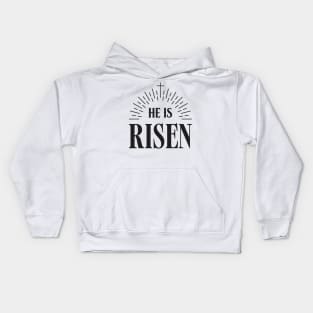 He is risen Cross Kids Hoodie